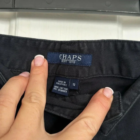 Chaps Size 12 Black Pant - Picture 4 of 4